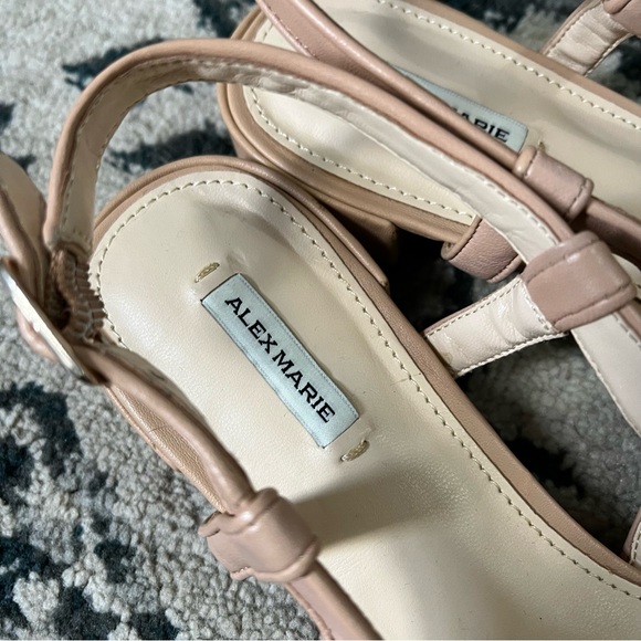 Alex Marie Black Cream Cap Toe Slingback Block Heel Flats Size 8.5 - Picture 9 of 12